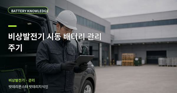 비상발전기 시동 배터리 관리 주기: 기록과 유지관리 기준 대표 썸네일