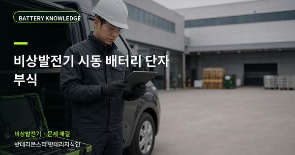 비상발전기 시동 배터리 단자 부식: 증상과 원인을 나누는 점검법 대표 썸네일