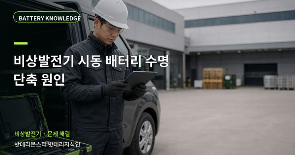 비상발전기 시동 배터리 수명 단축 원인: 증상과 원인을 나누는 점검법 대표 썸네일