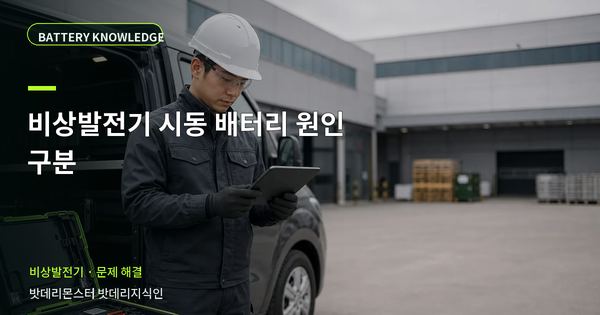 비상발전기 시동 배터리 원인 구분: 증상과 원인을 나누는 점검법 대표 썸네일