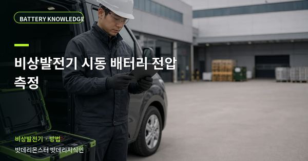 비상발전기 시동 배터리 전압 측정: 담당자가 따라 할 확인 순서 대표 썸네일