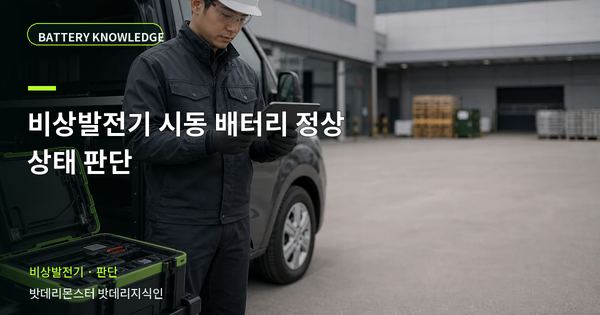 비상발전기 시동 배터리 정상 상태 판단: 정상·점검·교체를 나누는 기준 대표 썸네일