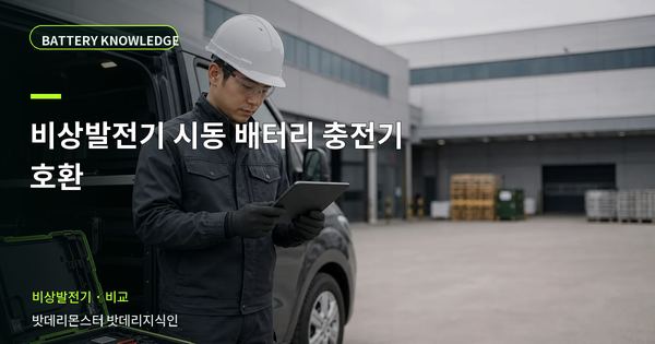 비상발전기 시동 배터리 충전기 호환: 선택 전에 확인할 비교 기준 대표 썸네일