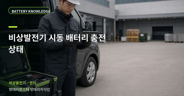 비상발전기 시동 배터리 충전 상태: 기록과 유지관리 기준 대표 썸네일
