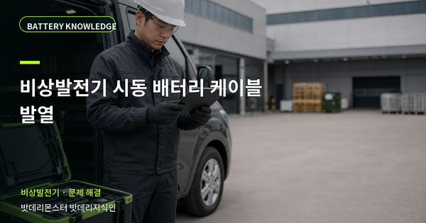 비상발전기 시동 배터리 케이블 발열: 증상과 원인을 나누는 점검법 대표 썸네일