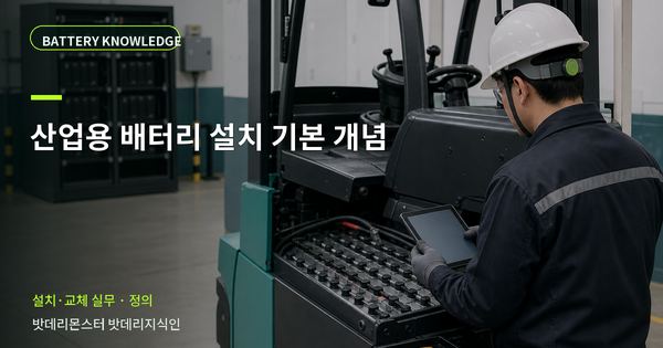 산업용 배터리 설치 기본 개념: 용어와 적용 범위를 쉽게 정리 대표 썸네일