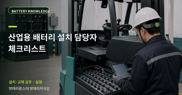 산업용 배터리 설치 담당자 체크리스트: 현장 인수 전 확인 항목 대표 썸네일
