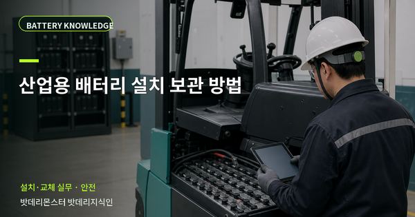 산업용 배터리 설치 보관 방법: 위험을 줄이는 확인 순서 대표 썸네일