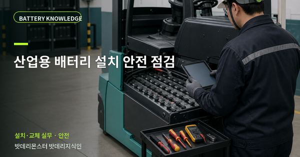 산업용 배터리 설치 안전 점검: 위험을 줄이는 확인 순서 대표 썸네일