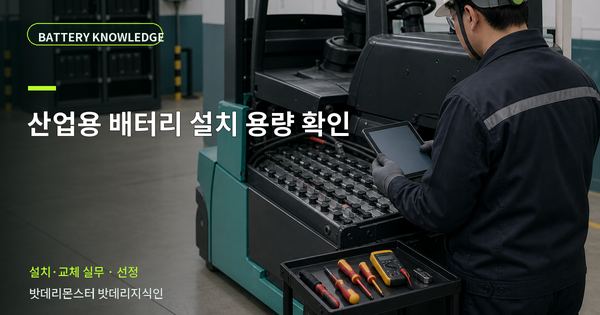 산업용 배터리 설치 용량 확인: 규격과 운용 조건을 맞추는 방법 대표 썸네일