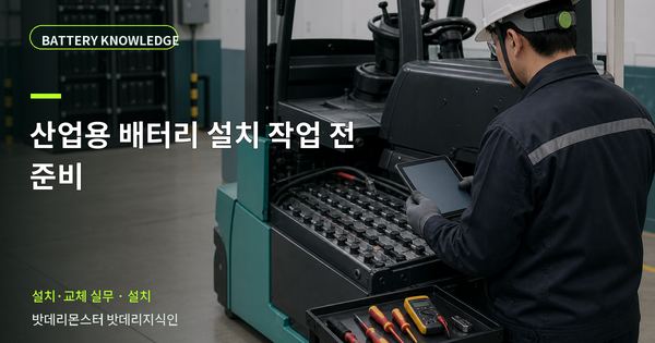 산업용 배터리 설치 작업 전 준비: 작업 전 준비와 현장 조건 대표 썸네일