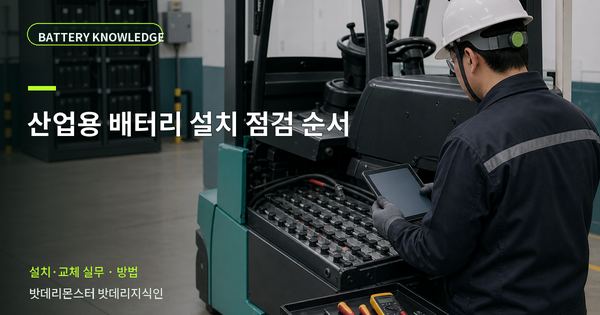 산업용 배터리 설치 점검 순서: 담당자가 따라 할 확인 순서 대표 썸네일