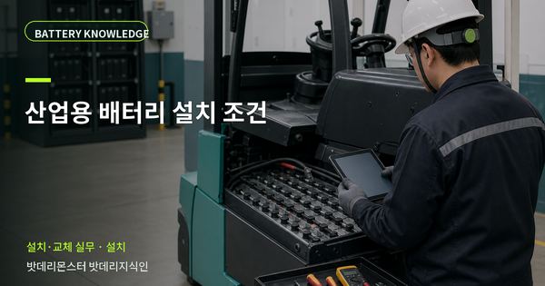 산업용 배터리 설치 조건: 작업 전 준비와 현장 조건 대표 썸네일