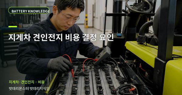 지게차 견인전지 비용 결정 요인: 견적 금액을 바꾸는 조건 대표 썸네일