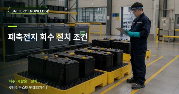 폐축전지 회수 설치 조건: 작업 전 준비와 현장 조건 대표 썸네일
