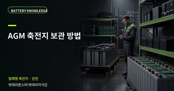 AGM 축전지 보관 방법: 위험을 줄이는 확인 순서 대표 썸네일