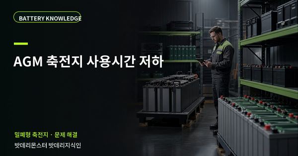 AGM 축전지 사용시간 저하: 증상과 원인을 나누는 점검법 대표 썸네일