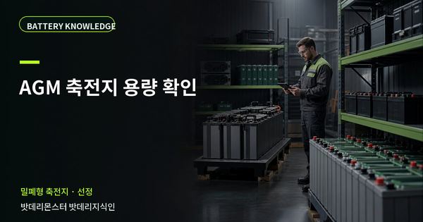 AGM 축전지 용량 확인: 규격과 운용 조건을 맞추는 방법 대표 썸네일