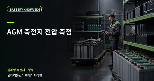 AGM 축전지 전압 측정: 담당자가 따라 할 확인 순서 대표 썸네일
