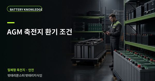 AGM 축전지 환기 조건: 위험을 줄이는 확인 순서 대표 썸네일