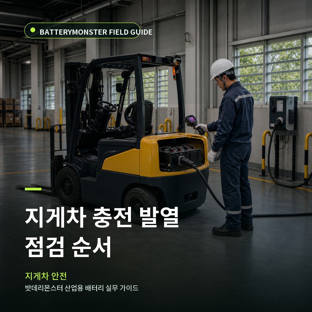지게차 충전 중 발열이 발생하는 원인과 점검 순서 대표 썸네일